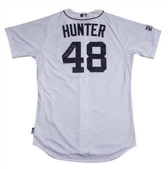 2014 Tori Hunter ALCS Game Used & Signed Detroit Tigers Home Jersey (MLB Authenticated & JSA)